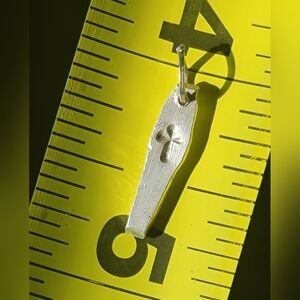 Rare .999 Fine Silver Cross Pendant - New - Soldered Loop Bail